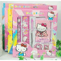Advanced cat-cartoon boxed stationery set for kids